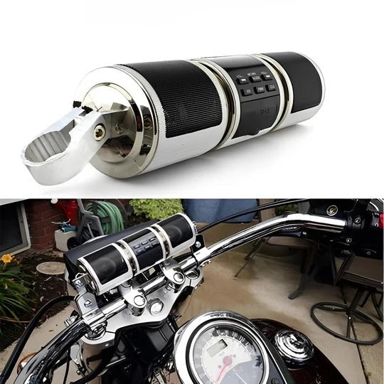 Handlebar-Mounted Bluetooth Motorcycle Speaker System