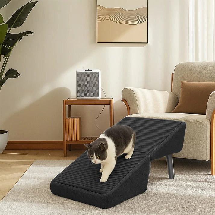 Convertible Dog Ramp with Padded Steps and Suction Cup Base for Beds and  Couches