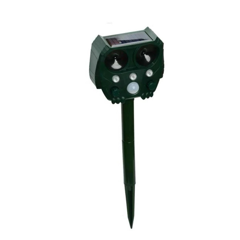 Animal Ultrasonic Repellent with Motion Sensor and Solar Power, 110° Range 26 Ft