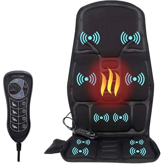 Eight Mode Massage Chair Pad with Heated Back and Neck Support for Car and Home Use