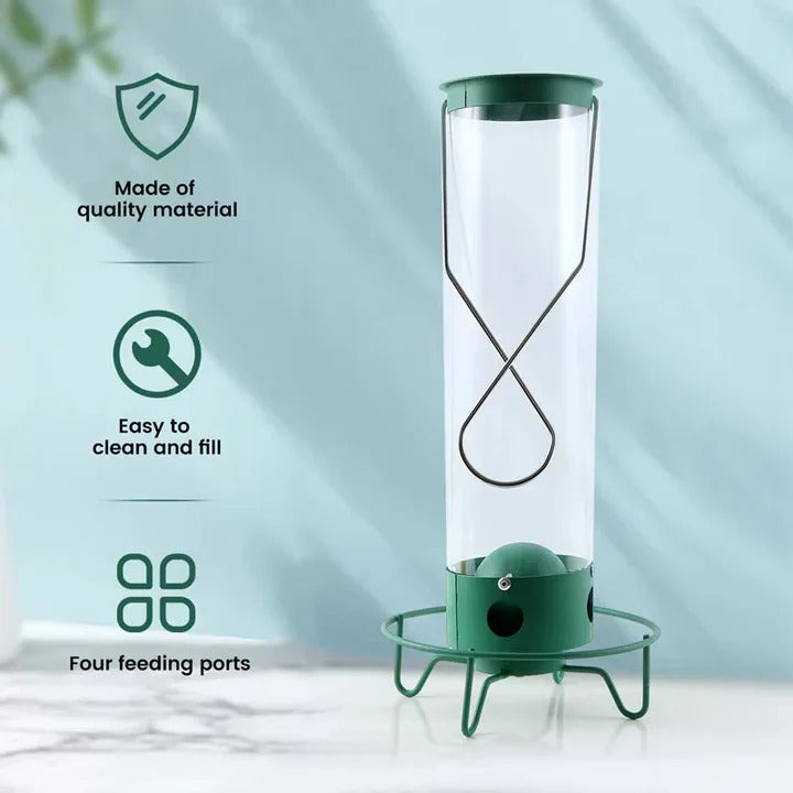 Bird Feeder with Squirrel Deterrent Design for Wild Birds
