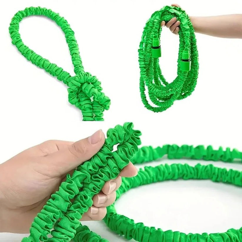Expandable Garden Hose with Seven Spray Nozzle and Flow Control  Lever