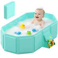 Collapsible Baby Bathtub with Inflatable Edge for Travel