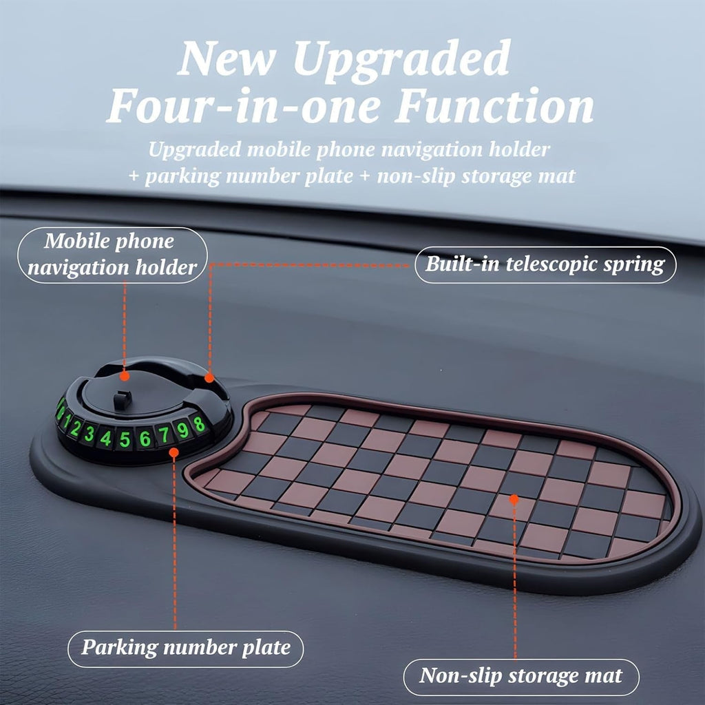 Car Phone Holder with Anti Slip Pad, Universal Dashboard Mount, Stable Smartphone Cradle for Hands Free Driving