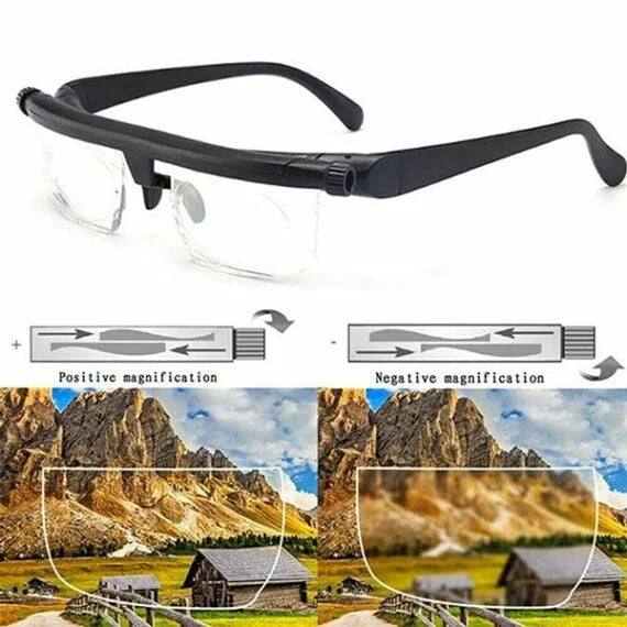 Adjustable Focus Reading Glasses For Near And Distance Vision