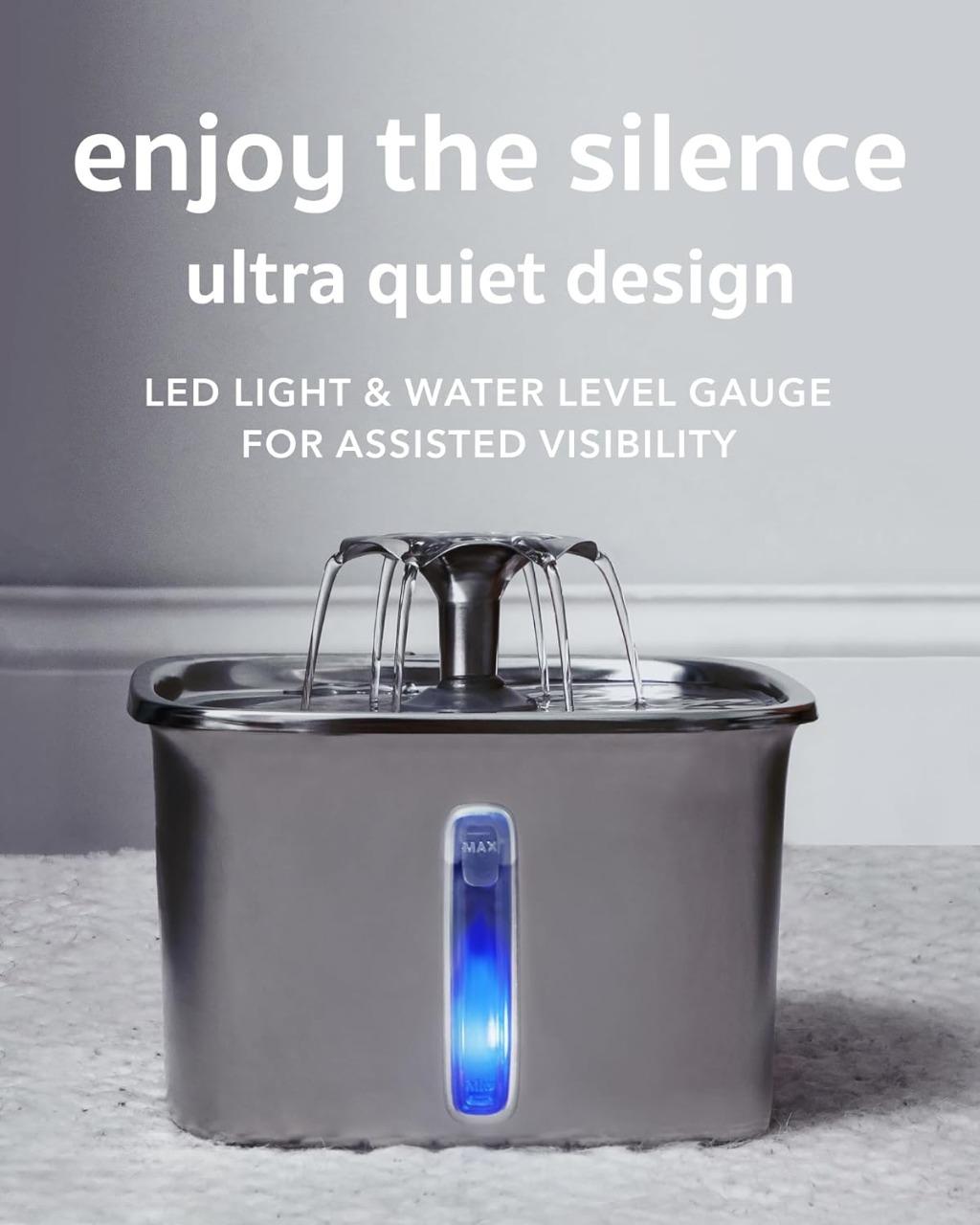 Cat Water Fountain with Five Stage Filtration and Dual Flow Modes, 95oz Capacity
